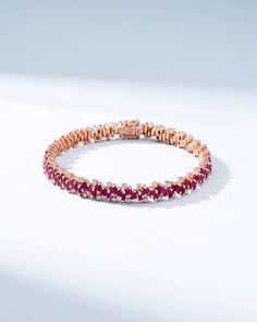 Shimmer Ruby Tennis Bracelet | Suzanne Kalan® Ruby Bangles, Suzanne Kalan, Spring Style, Tennis Bracelet, White Diamonds, Girls Best Friend, Diamond White, Spring Fashion, Ruby