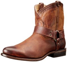 FRYE Women's Wyatt Harness Short Ankle Boot, Cognac, 9 M US Short Western Boots, Chukka Boots Women, Industrial Boots, Combat Boots Style, Short Ankle Boots, Chukka Boots Men, Winter Fashion Boots, Ankle Boots Men