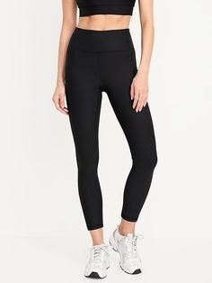 High-Waisted PowerSoft Ribbed Leggings | Old Navy Old Navy Athleisure Outfits, Old Navy Leggings, Navy Leggings, Ribbed Leggings, Christmas Wishlist, Wicks, Christmas List, Toddler Boys, Old Navy