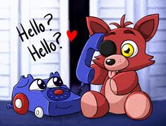 an image of a cartoon character talking on the phone with a dog in front of him