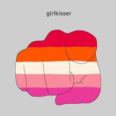 a drawing of a pink, orange and white elephant with the word girlisher on it