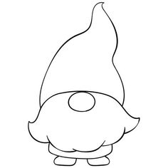 an image of a cartoon character that is outlined in the shape of a gnome's head