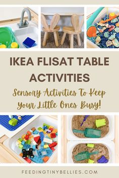 a collage of different activities to help kids learn how to play with their toys