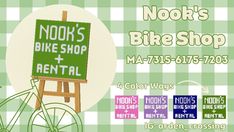 an advertisement for the nook's bike shop