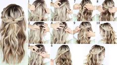 Acconciature Fai da te: 30 Tutorial da fare in poco tempo Cascade Braid, Two Braid Hairstyles, Small Braids, Two Braids, Long Hair Girl, Love Hair, Bad Hair, Hair Care Tips, Model Hair