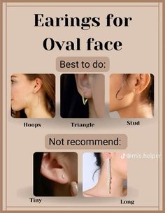 Oval Face Jewelry, Earrings For Long Face, Oval Face Earrings, Earrings For Oval Face, Oval Face Celebrities, Eyebrows For Oval Face, Face Shape Chart, Oval Shaped Face