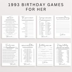 the printable birthday games for her