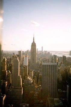 an aerial view of new york city from the empire building