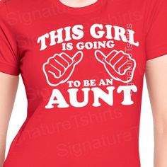 this girl is going to be an aunt t - shirt for women in black