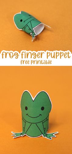 the frog finger puppet is made from paper