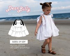 Girls Tie Shoulder Strap Sleeveless Circle Summer Dress 1Y-10Y - Etsy Kentucky Derby Attire, Derby Attire, Baby Dress Pattern, Sewing Kids Clothes, Diy Baby Clothes, Girl Dress Pattern, Romper Pattern, Baby Sewing Patterns