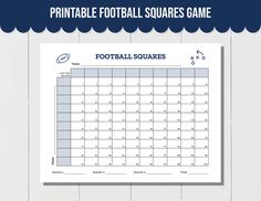 a printable football squares game