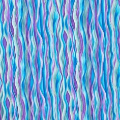 a blue and purple background with wavy lines