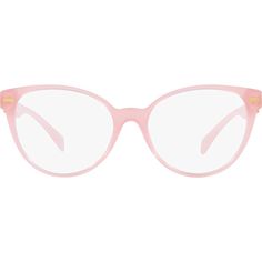 Find VERSACE 53mm Cat Eye Optical Glasses on Editorialist. Polished logo medallions make a signature statement at the temples of these cat-eye optical frames crafted in Italy. 53mm lens width; 17mm bridge width; 140mm temple length Fitted with nonoptical demo lenses Acetate Made in Italy Pink Clear Glasses, Flirty Aesthetic, Pink Eyeglasses, Versace Glasses, Optical Eyewear, Italian Luxury Brands, Clear Glasses, Prescription Eyewear, Optical Glasses