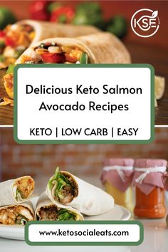 Keto-friendly wraps with salmon and avocado, highlighting a delicious low-carb recipe option. Salmon Avocado Recipes, Salmon And Avocado, Salmon With Avocado, Salsa Salad, Zesty Salad, Avocado Salsa Recipe, Salmon With Avocado Salsa