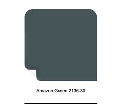 the amazon green paint color is shown in this graphic style, and it's dark gray