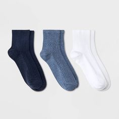 Women's 3pk Pointelle Stitch Ankle Socks - Universal Thread™ 4-10 : Target Solid Casual Socks, White Ribbed Socks, Work Socks, Shoes And Boots, Denim Collection, Cute Socks, Heather White, Be True To Yourself, Cool Socks