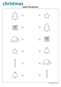 christmas worksheet for kids to learn how to draw and color the holiday symbols