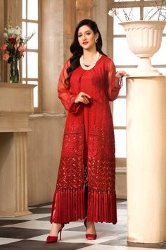 Charizma Red Pearl OMT21-18 is pakistani branded suit 100% Original and Shipping World wide. Red Long Sleeve Tops For Eid, Luxury Red Floor-length Salwar Kameez, Pakistani Dresses Red Colour, Red Shalwar Kameez Women, Red Embellished Unstitched Salwar Kameez, Red Embellished Kurta, Pakistani Designer Suits, Shalwar Kameez, Pakistani Designers