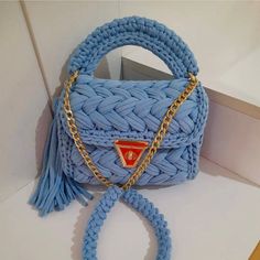 Trendy Blue Crochet Bags, Blue Crochet Shoulder Bag With Braided Handles, Blue Hand Knitted Rectangular Bag, Blue Knitted Shoulder Bag For Everyday, Blue Knitted Shoulder Bag For Daily Use, Blue Crochet Bag With Braided Handles, Blue Crochet Shoulder Bag With Handles, Blue Rectangular Crochet Bag With Braided Handles, Hand Knitted Blue Rectangular Shoulder Bag