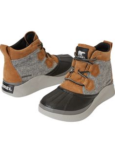 Out N About IV Classic Waterproof Bootie has a low profile and high traction. Grips wet and icey sidewalks, handles light to heavy rain. By Sorel. Sorel Out N About, Heavy Rain, Wet Weather, Duck Boots, Hoodie Dress, Low Profile, Bootie, Shoe Boots, Handles