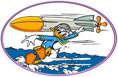 an image of a cartoon duck surfing