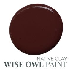 a dark brown color with the words native clay wise owl paint