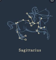 the zodiac sign sagittarius on a dark background