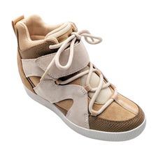 Nwt. Women's Sorel Tan And Cream Wedge Sneakers. Sorel Out N About, Sorel Womens, Sorel Shoes, Wedge Sneakers, Womens Shoes Sneakers, Shoes Sneakers, Wedges, Womens Sizes, Size 6