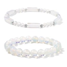 PRICES MAY VARY. 【2Pcs Moonstone Bracelets Set】：Contains 4mm and 8mm moonstone stretch bracelets, 2 pieces of gemstone beaded bracelets with different designs provide you with trendy wearing options. Our moonstone bracelets are simple and fashionable, suitable for daily wear or attending family gatherings, travelling, holiday celebrations ect. 【Healing Bracelet】：These natural crystal stone bracelets promote balance, hope and good luck, protect you from negativity, dispel darkness and allow you t Moonstone Bracelets, Purple Beaded Bracelets, Stone Bracelets, Bracelets Set, Crystal Healing Bracelets, Moonstone Bracelet, Natural Stone Bracelets, Moonstone Beads, Gemstone Beaded Bracelets