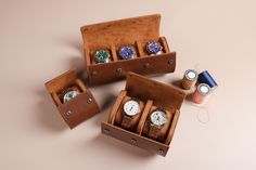 This exquisite and durable personalized watch box is a unique gift for any watch lover. It allows you to organize each watch neatly and stylishly in one place and protects its fragility by keeping it dust-free and scratch-resistant. This elegant watch box makes a beautiful display piece in any bedroom, office or living room and is the perfect gift for a wedding, anniversary, Father's Day, birthday or any special occasion. CASE SIZE: -1 slot Approx. H: 2.8" * W3.2" * L: 3.9"(72mm x 82mm x 100mm ( Rectangular Watches With Subdials For Everyday Use, Rectangular Watches With Subdials As Gift, Classic Round Case Watch Accessories For Gift, Timeless Watch Accessories For Gift, Leather Watches With Round Case For Gift, Luxury Brown Watch For Gift, Leather Watches With Round Case As Gift, Classic Brown Watch Accessories For Gift, Modern Leather Watch Bands For Gifts