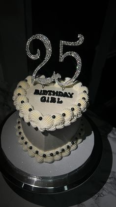 a birthday cake with the number twenty five on it