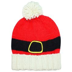 Spread The Holiday Cheer And Generate Festive Smiles With This Super Cute Ribbed Knit Beanie Hat That Shows Off Santas Belt.Hat Measures Approximately 11.5 Inches From Top Of Crown To Bottom Edge, Un-Cuffed, When Flat And Un-Stretched. Hat Has A Maximum Circumference Of Approximately 30 Inches. Pom Pom Measures Approximately 3 Inches In Diameter. Topped With A Pom Pom, This Beanie Is A Cute And Festive Way To Get Others In The Holiday Spirit. Show Off Your Cheerful Style With This Ribbed Knit Santas Belt Beanie Hat. Wear This Beanie Yourself Or Give It As A Gift This Holiday Season. Acrylic Product Code: H04264/H04264 Red Beanie Hat, Skull Beanie, Pink Baseball Hat, February Baby, Knit Pom Pom Hat, Hat With Pom Pom, Christmas Beanie, Flat Hat, Knit Christmas