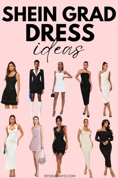 graduation dress ideas Shein Graduation Dress, Grad Dresses College, Graduation Guest Outfits, Graduation Dresses High School, High School Graduation Dress, Graduate Dress, White Grad Dress, Graduation Outfit Ideas University, College Graduation Dress