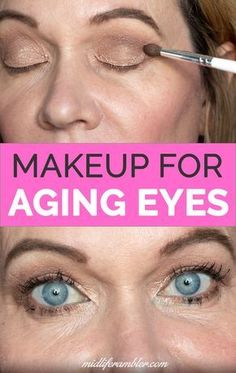 Make Up For 60 Plus, Eyeliner Over 50 How To Apply, Makeup After 40, Easy Make Up Tutorial, Crepey Eyelids, Makeup For Over 60, Aging Eyes, Eyeshadow Techniques