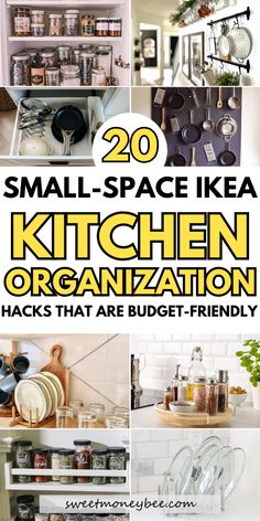 small space ikea kitchen organization hacks that are budget - friendly