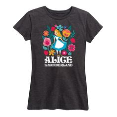 She will love showing off her style in this Disney's Alice in Wonderland Women's Flowers Graphic Tee. © Disney FEATURES Short sleeves CrewneckFABRIC & CARE Solid Colors: Cotton ; Heather Colors: Cotton/Polyester Machine wash Imported Size: X Large. Color: Heather Charcoal. Gender: female. Age Group: kids. Alice In Wonderland Flowers, Flowers Graphic, Disney Alice, Flower Graphic, How To Show Love, Graphic Tees Women, Her Style, Alice In Wonderland, Gender Female