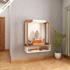 Pooja Altar, Dev Ghar, Open Terrace, Puja Mandir, Home Decor Indian, Prayer Corner, Modern Cupboard Design