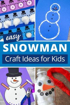 snowman craft ideas for kids