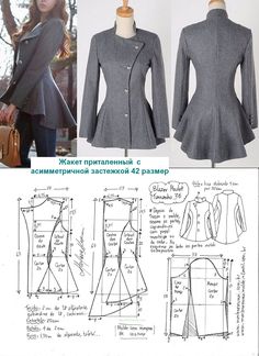 a woman's coat and jacket sewing pattern, with instructions to make it easier for her