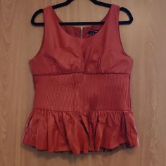 Brand New With Tags, Never Worn. No Damage, No Stains. Pleather Peplum. Spring Sleeveless Lined Top, Fashion Nova Tops, Tops Fashion, Fashion Tops, Color Orange, Fashion Nova, Women's Fashion, Womens Tops, Tank Tops