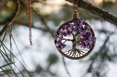 Tree of life Pendant Pisces Necklace Indian by TreeoflifeExclusive Mystical Amethyst Crystal Necklace Gift, Mystical Amethyst Necklace For Gift, Handmade Spiritual Amethyst Crystal Necklace, Handmade Amethyst Crystal Necklace For Gift, Nickel-free Amethyst Crystal Necklaces As Gift, Hand Wrapped Amethyst Crystal Necklace For Gift, Nickel-free Amethyst Crystal Necklace As Gift, Nickel-free Amethyst Crystal Necklaces For Gift, Nature-inspired Pendant Crystal Necklace As Gift