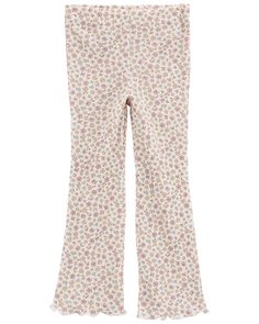 Designed with an easy pull-on waist and crafted in cozy thermal, these flare pants are the perfect outfit starter. Toddler Girls Leggings, Trendy Girl, Girls Leggings, Floral Pants, Kids Pants, Toddler Girl Outfits, Cozy Fashion, Bottom Clothes, Shop Clothing