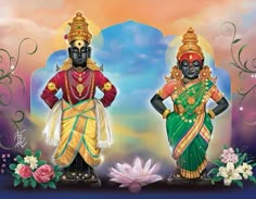 Panduranga Images Painting, Vithal Rukmini, Ram Krishna Hari, Vitthal Mauli, Ekadashi Rangoli, Ashadhi Ekadashi, Vitthal Rukmini, Portrait Rangoli, Rangoli Idea