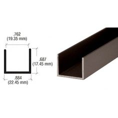 an image of a black square tube with measurements