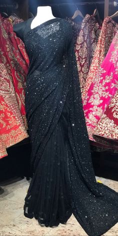 Black Half Saree, Ready Made Blouse, Indian Sari Dress, Black Lehenga, Fancy Sarees Party Wear, Saree Gown, Half Saree Designs