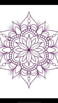 a purple and white drawing of a flower