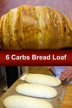 two loaves of bread sitting on top of a counter