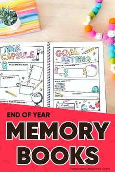 the end of year memory book with text overlay that reads end of year memory books