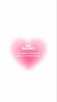 a pink heart with the words bbr balance on it's side and an image of